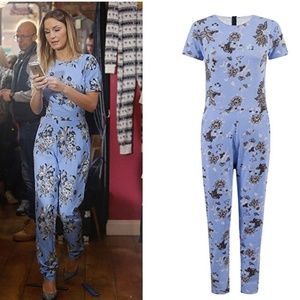 New Sam fairer cap sleeve floral long jumpsuit